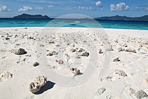 Virgen white sand beach at Mayotte island photo
