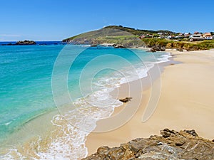 Virgin beach with turquoise water in North Spain photo