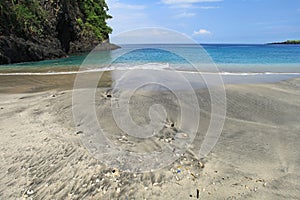 Virgin Beach or White Sand Beach in Karangasem Regency, Bali, Indonesia