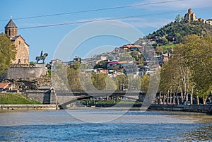 Virgin Church Metekhi and the Tabor Monastery in Tbilisi