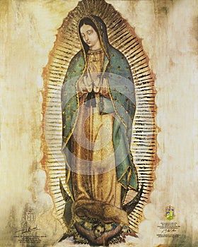 The Virgin of Guadalupe known as the Queen of Americas photo