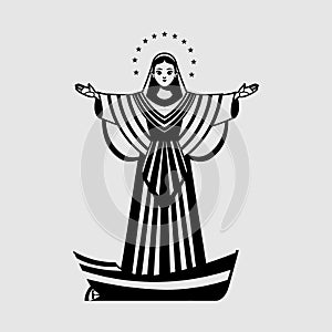 Free Premium Vector Virgin of Guadalupe, Mexican Virgen de Guadalupe