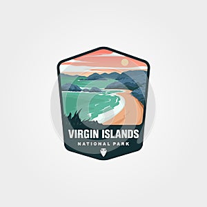 Virgin islands logo patch vector symbol illustration design, american national park emblem design