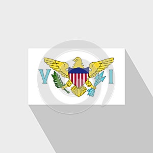 Virgin Islands US flag Long Shadow design vector