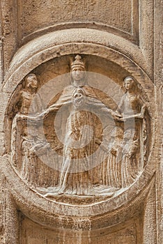 Virgin Mary ancient relief