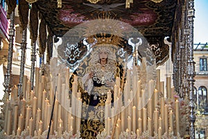 Virgin Mary and Candles during Easter