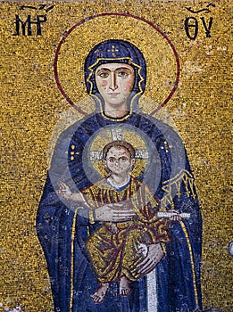 Virgin Mary and the child photo
