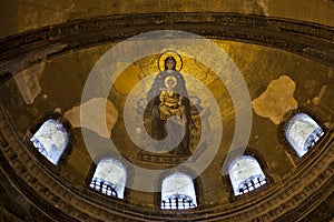 Virgin Mary and Child Christ, The Apse Mosaic photo