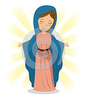 Virgin mary holiness divine image