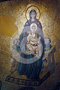 Virgin Mary and Jesus mosaic, Haghia Sophia,