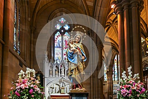 Virgin Mary with Jesus statue