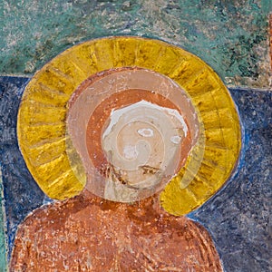 Virgin Mary, medieval fresco of Our Lady