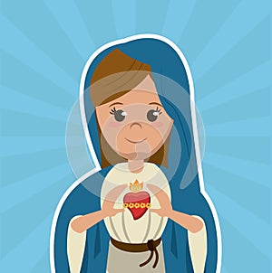 Virgin mary sacred heart christian catholic symbol image