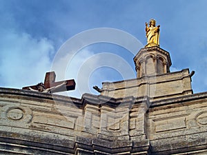 Virgin Mary statue in Avignon, France