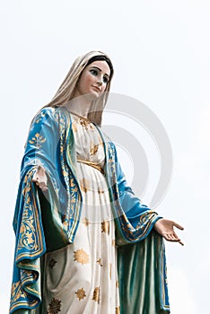 Virgin mary statue at Cathedal Chantaburi, Thailand.