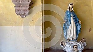 Virgin Mary Statue in Catholic Church Movie