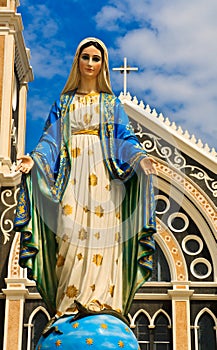 Virgin mary statue at Chantaburi