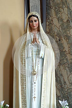 Virgin Mary, statue in the Church of the Holy Name of Mary in Kamanje, Croatia