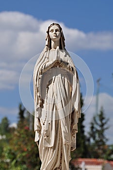 Virgin mary statue