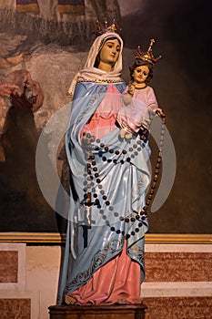 Virgin Mary statue inside church