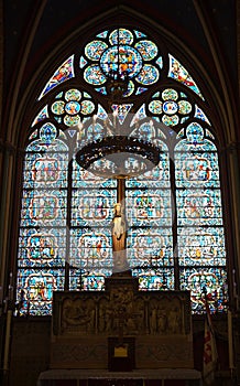 Virgin Mary Statue inside Notre Dame Cathedral