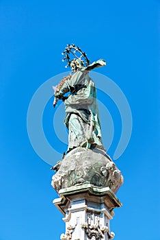 Virgin Mary Statue in Naples, Italy