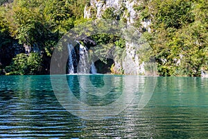 Virgin nature of Plitvice lakes national park, Croatia