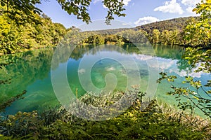 Virgin nature of Plitvice lakes national park, Croatia