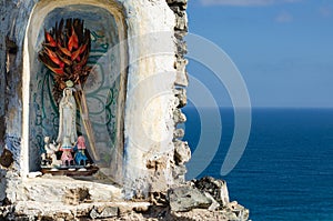 Virgin of Pilon de Azucar in Guajira Colombia. Travel concept.