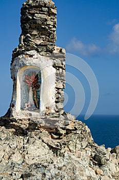 Virgin of Pilon de Azucar in Guajira Colombia. Travel concept.