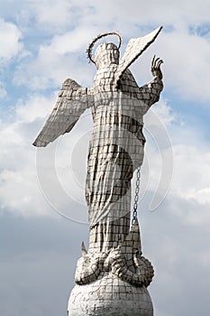 Virgin of Quito Statue on Panecillo Hill, Ecuador photo