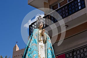 Virgin of the Resurrection Easter Sunday after the Glorious meeting in Torrent, Valencia (Spain