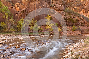 Virgin River Zion National Park Utah in Fall