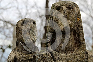 Virgin stone made by the sculptor Jorge Oteiza in Kukuarri mountain in basque town of Orio.