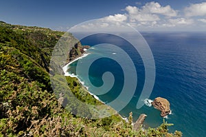 Virgin and wild northern coast of Madeira island, Portugal