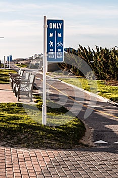 Virginia Beach Boardwalk Bike Path and Benches