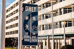 Virginia Beach Boardwalk Sign for Bike Path