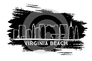 Virginia Beach Skyline Silhouette. Hand Drawn Sketch.