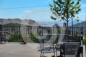 Virginia City, Nevada, dining above the view