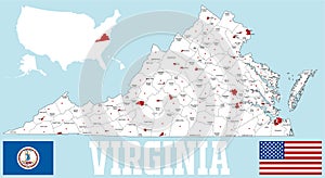 Virginia county map photo