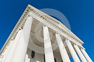 Virginia state capitol portico with collumns