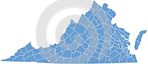 Virginia State by counties photo