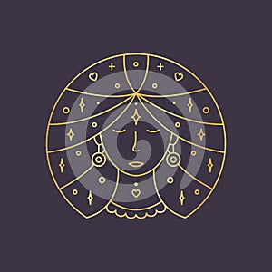 Virgo zodiac sign, horoscope symbol