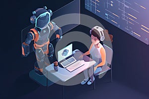 Virtual Ai Tutor Engages Students In Interactive And Personalized Learning. Generative AI