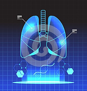 virtual anatomical lungs structure human body internal organ anatomy medicine vr vision headset innovation metaverse
