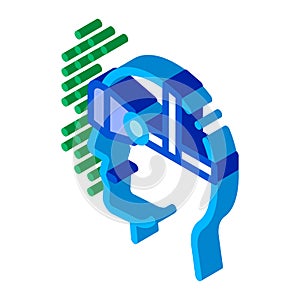 Virtual Artificial Intelligence isometric icon vector illustration