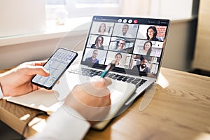 Virtual Business Presentation Or Videoconferencing