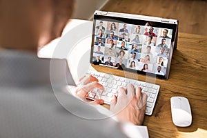 Virtual Business Presentation Or Videoconferencing