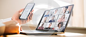 Virtual Business Presentation Or Videoconferencing