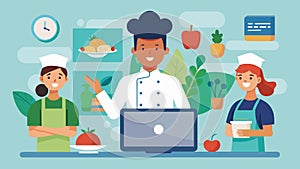 A virtual cooking class incorporates videos written recipes and handson demonstrations catering to students with photo